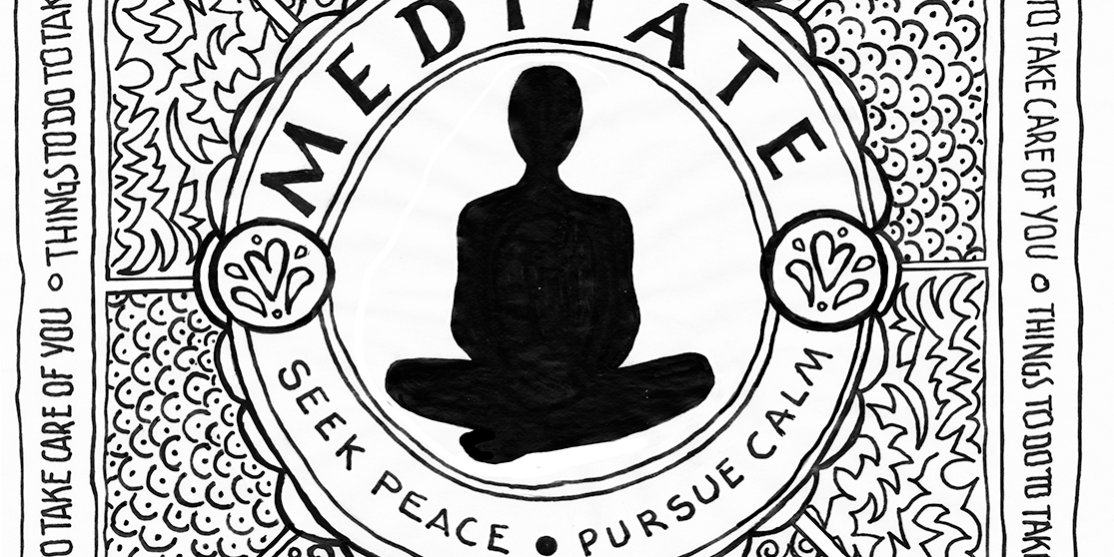 Meditate Coloring Page