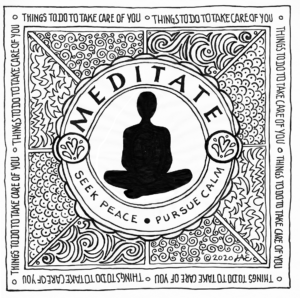 Meditate Coloring Page
