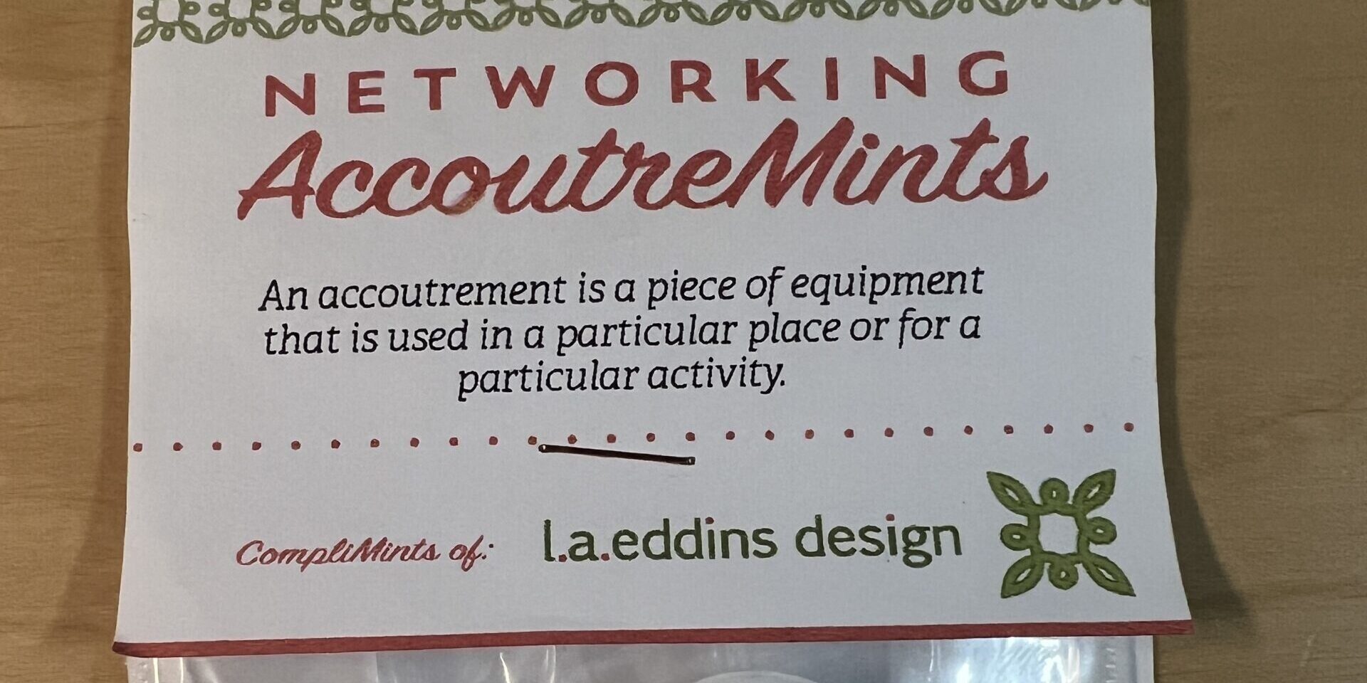 A package of mints called Accoutre-Mints